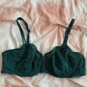 Auden Deep Green Lace Bra